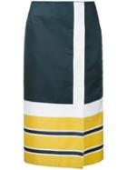 Striped Skirt - Women - Polyester - 4, Green, Polyester, Gwen Salakaia
