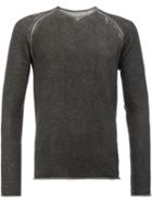 Label Under Construction Exposed Seam Sweater, Men's, Size: 50, Black, Cotton/linen/flax