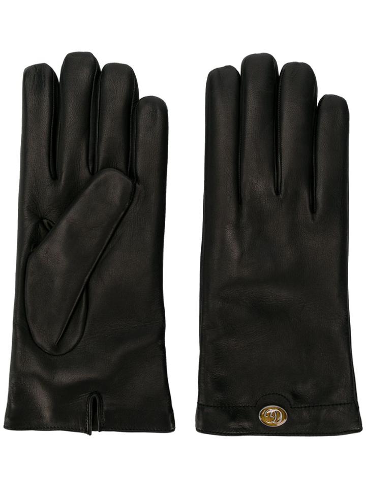Gucci Logo Plaque Gloves - Black