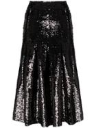 Simone Rocha Sequin Midi Skirt - Black