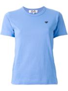 Comme Des Garçons Play Embroidered Logo T-shirt - Blue
