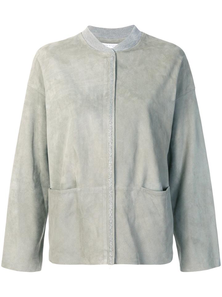 Fabiana Filippi Zipped Fitted Jacket - Grey