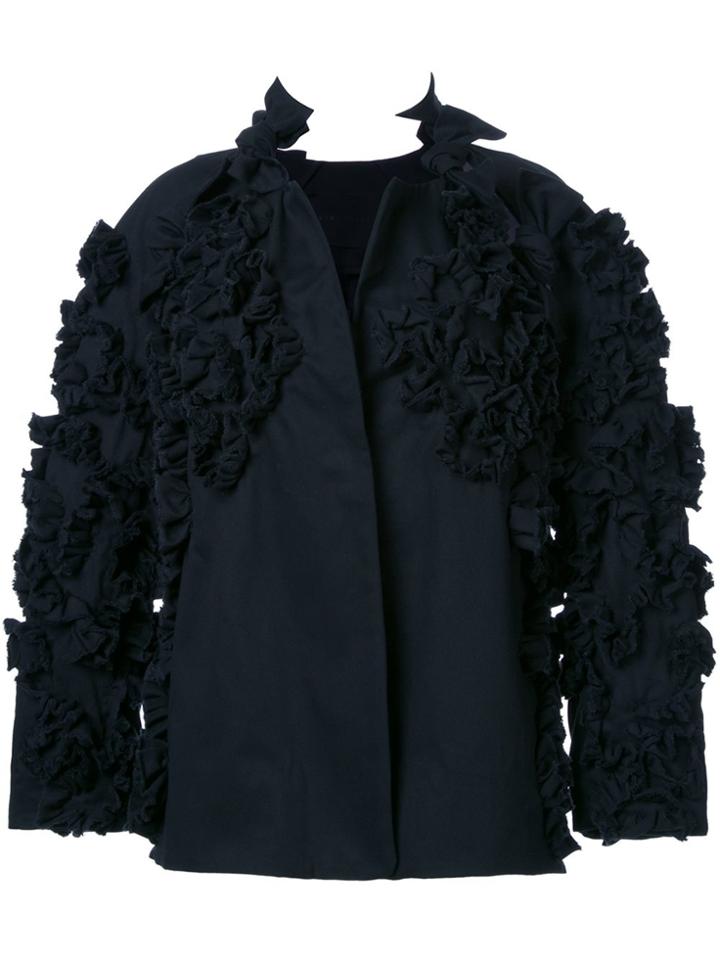 Roberts Wood Handlinked Twill Cropped Jacket - Black