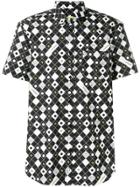 Versace Jeans Check Print Shirt - Black