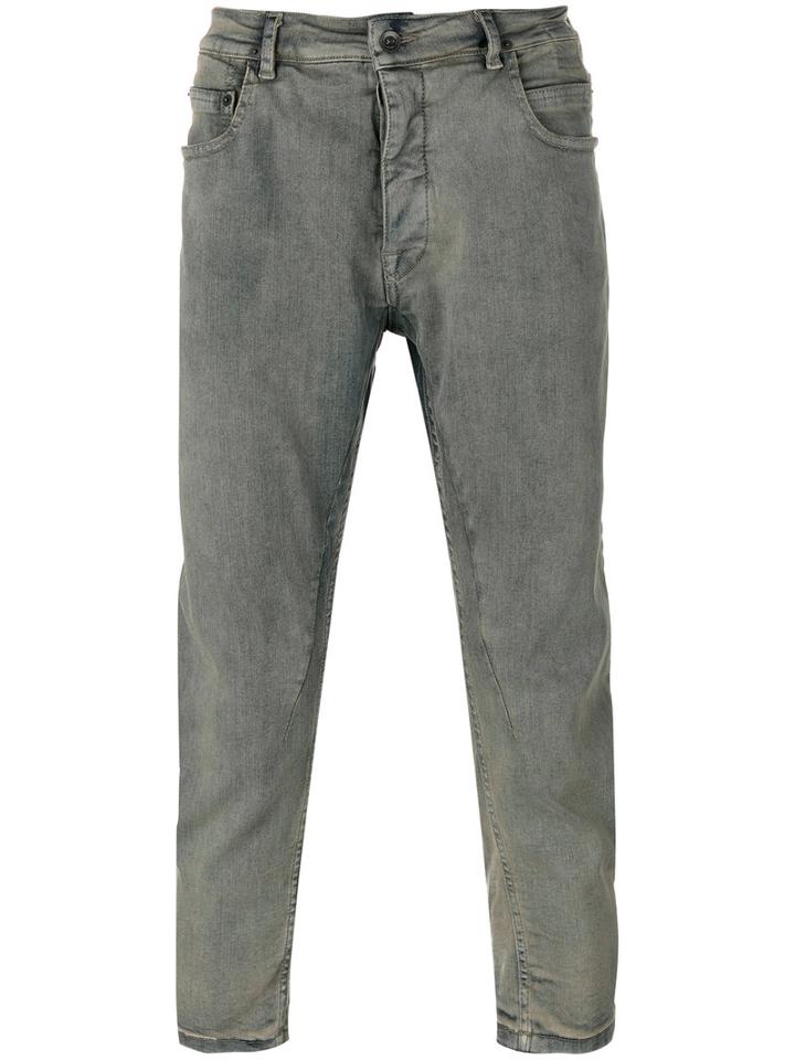 Rick Owens Drkshdw - Tapered Cropped Jeans - Men - Cotton/spandex/elastane/polybutylene Terephthalate (pbt) - 31, Blue, Cotton/spandex/elastane/polybutylene Terephthalate (pbt)