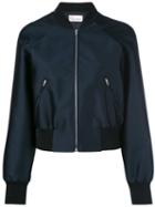 Red Valentino - Classic Bomber Jacket - Women - Silk/polyamide/polyester/viscose - 44, Blue, Silk/polyamide/polyester/viscose