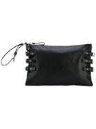 Red Valentino - Buckled Clutch - Women - Calf Leather - One Size, Black, Calf Leather