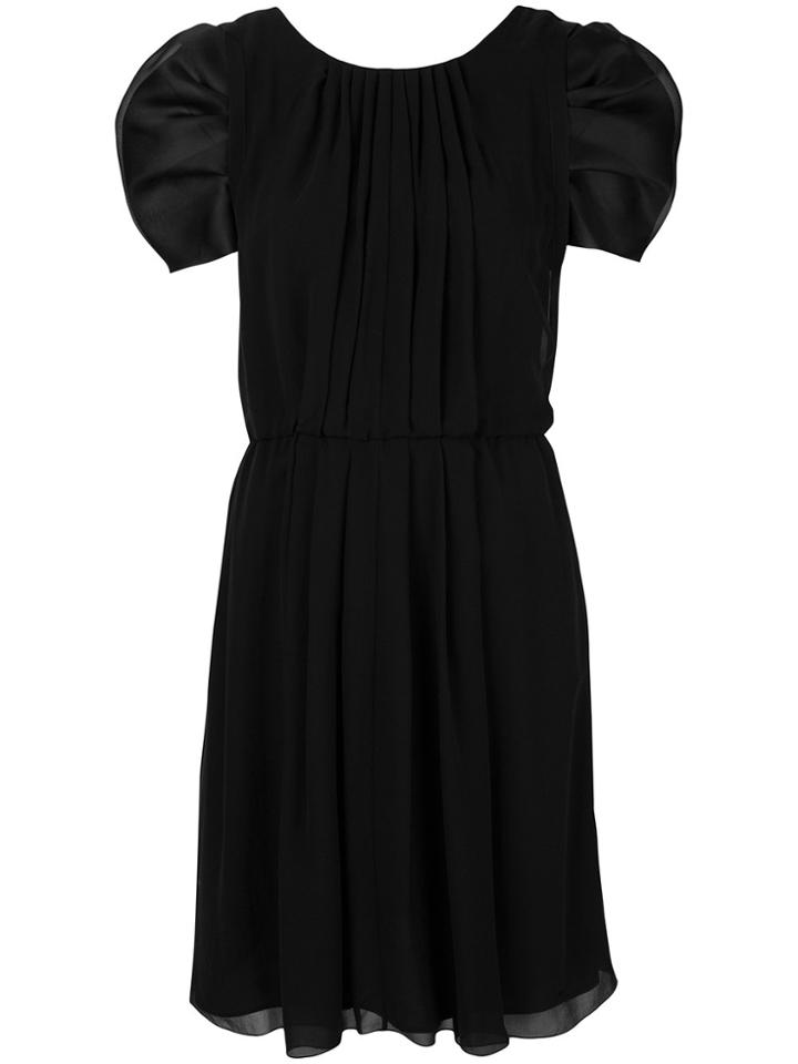 Giorgio Armani Front Pleat Dress - Black