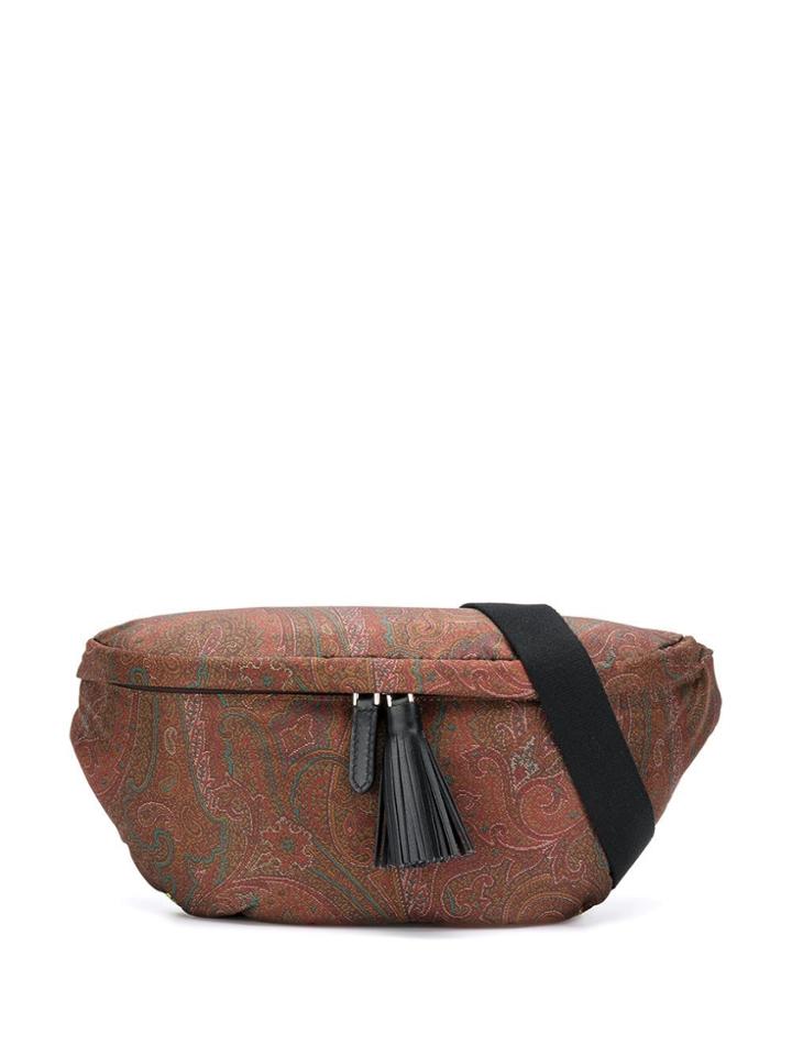 Etro Paisley Print Belt Bag - Brown