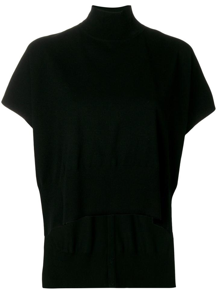 Elisabetta Franchi Hi-low Turtle Neck Jumper - Black