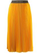 Luisa Cerano Pleated Midi Skirt - Yellow