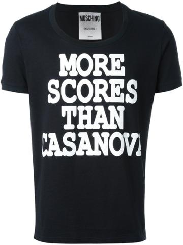 Moschino More Scores Than Casanova T-shirt - Black