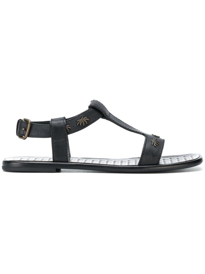 Tomas Maier Palm Stud Sandal - Black