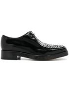 Raf Simons Contrast Stitch Boat Shoes - Black