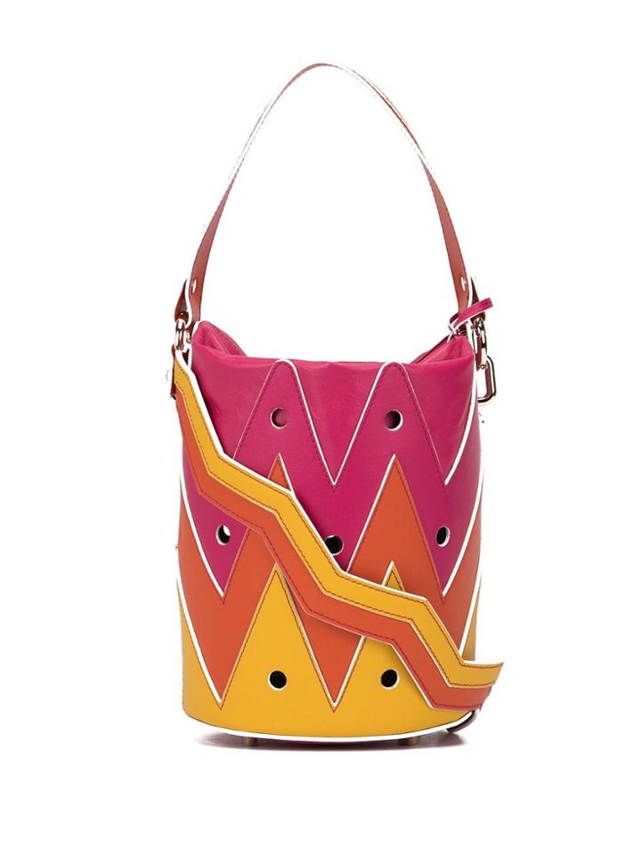 Sara Battaglia Rose Hole Bucket Bag - Pink