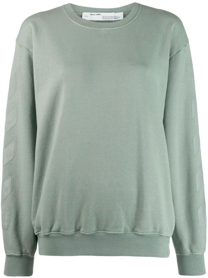 Off-white Arrows Print Sweatshirt - Green