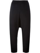 Y-3 Drop Crotch Track Pants, Women's, Size: Small, Black, Polyester/spandex/elastane/polyamide/cotton