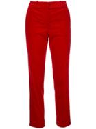Theory Velvet Trousers - Red