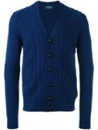 Ballantyne V-neck Cardigan, Men's, Size: 52, Blue, Cashmere