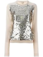 Emilio Pucci Sequin Embellished Jumper, Women's, Size: Large, Nude/neutrals, Silk/polyamide/sequin