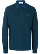 Stone Island Long Sleeve Polo Shirt - Blue