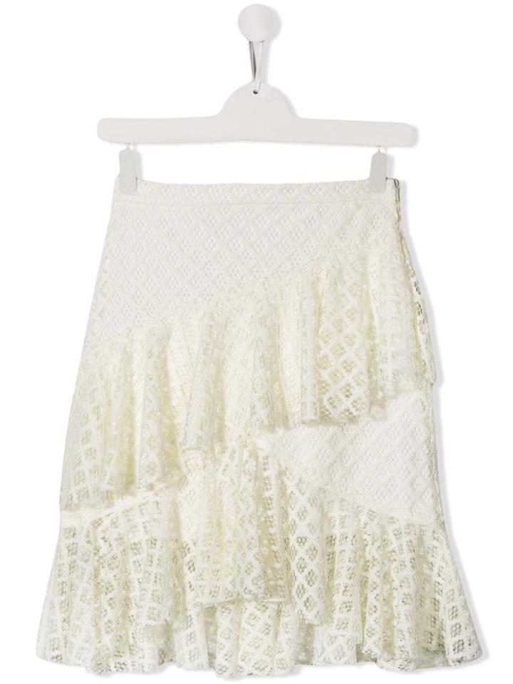 Philosophy Di Lorenzo Serafini Kids Teen Crochet Skirt - White