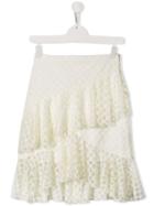 Philosophy Di Lorenzo Serafini Kids Teen Crochet Skirt - White