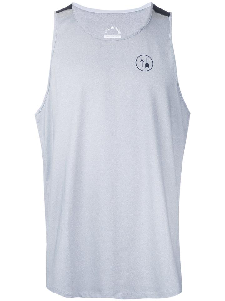 The Upside Logo Print Sleeveless Top - Grey