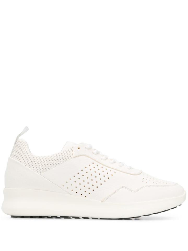 Baldinini Perforated Lace-up Sneakers - White