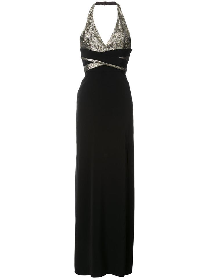 Lanvin - Halterneck Gown - Women - Silk/polyester/triacetate - 36, Black, Silk/polyester/triacetate