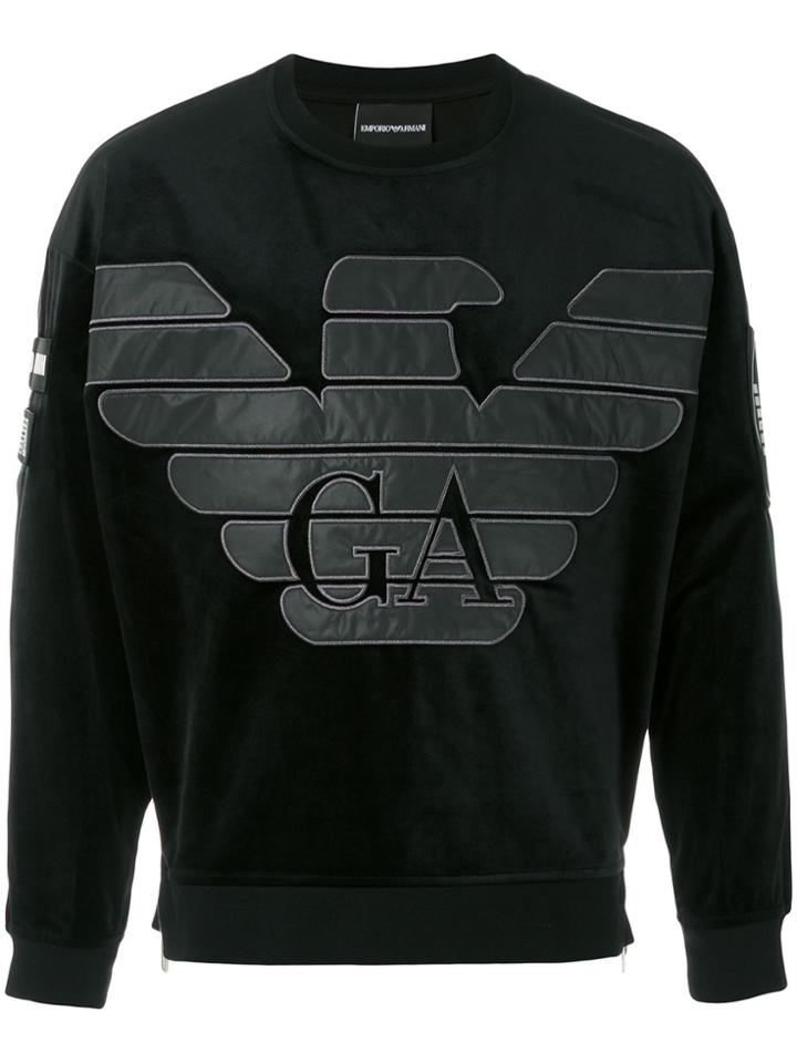 Emporio Armani Camiseta Lisa - Black