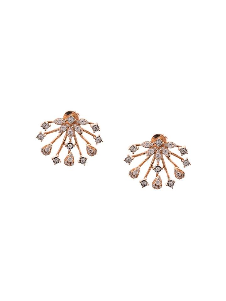 Dana Rebecca 14kt Rose Gold Diamond Lobe Earrings