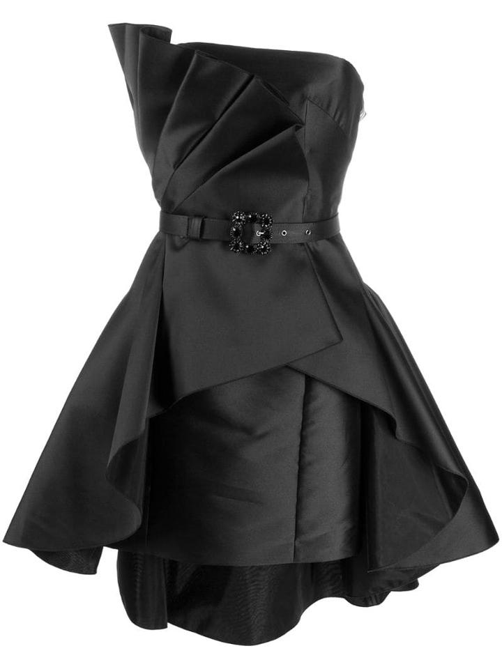 Alberta Ferretti Pleated Sleeveless Dress - Black
