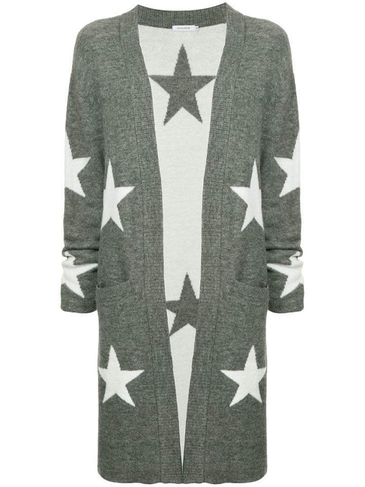 Guild Prime Star Print Long Cardigan - Grey