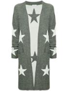 Guild Prime Star Print Long Cardigan - Grey