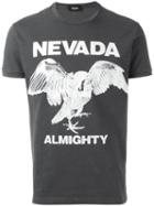 Dsquared2 Nevada Almighty Eagle T-shirt, Men's, Size: Medium, Grey, Cotton