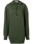 Victoria Beckham Oversized Hooded Sweater - Green