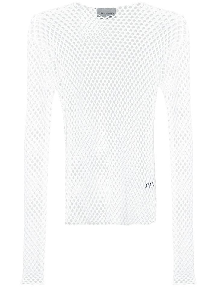 Les Animaux - Stretch Mesh T-shirt - Women - Polyester/spandex/elastane - S, White, Polyester/spandex/elastane
