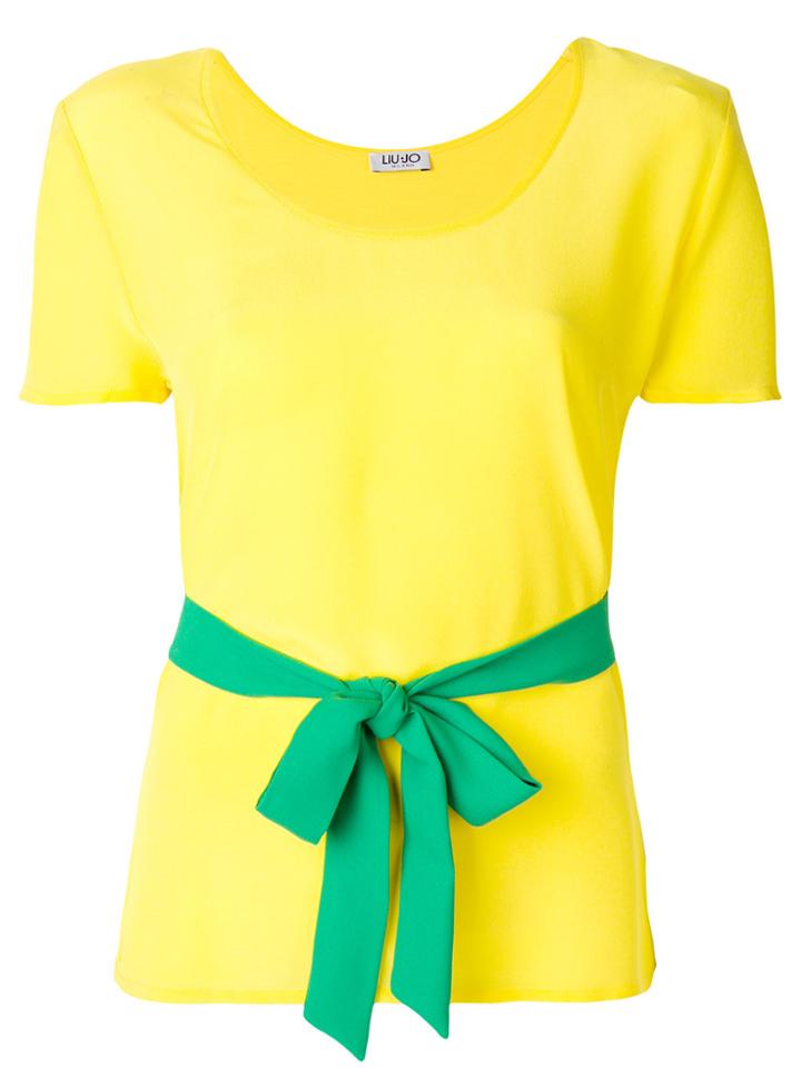 Liu Jo Synthpop Belted T-shirt - Yellow & Orange