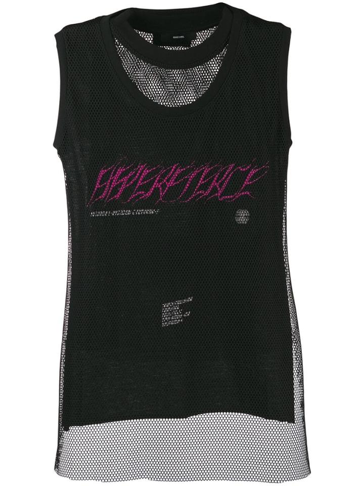 Diesel T-quinn Mesh Top - Black