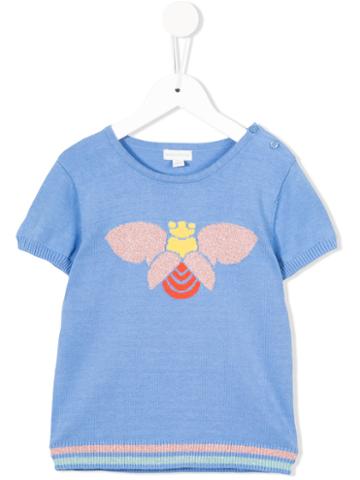 Margherita Kids - Bee Intarsia Jumper - Kids - Cotton/polyester/metallic Fibre - 3 Yrs, Blue