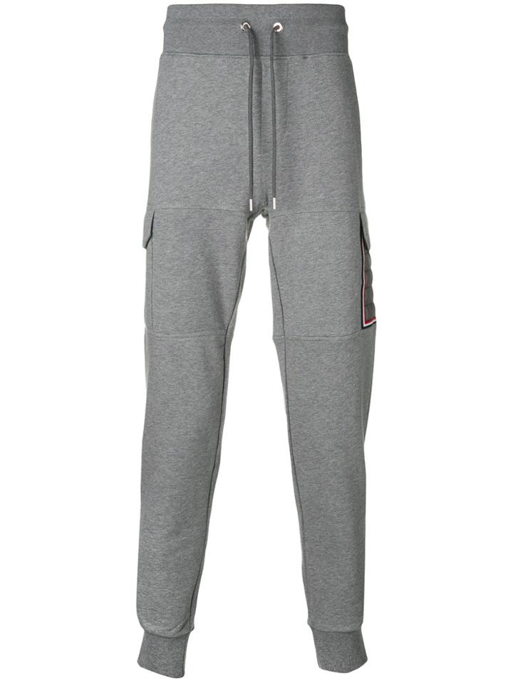 Moncler Tri-stripe Trim Joggers - Grey