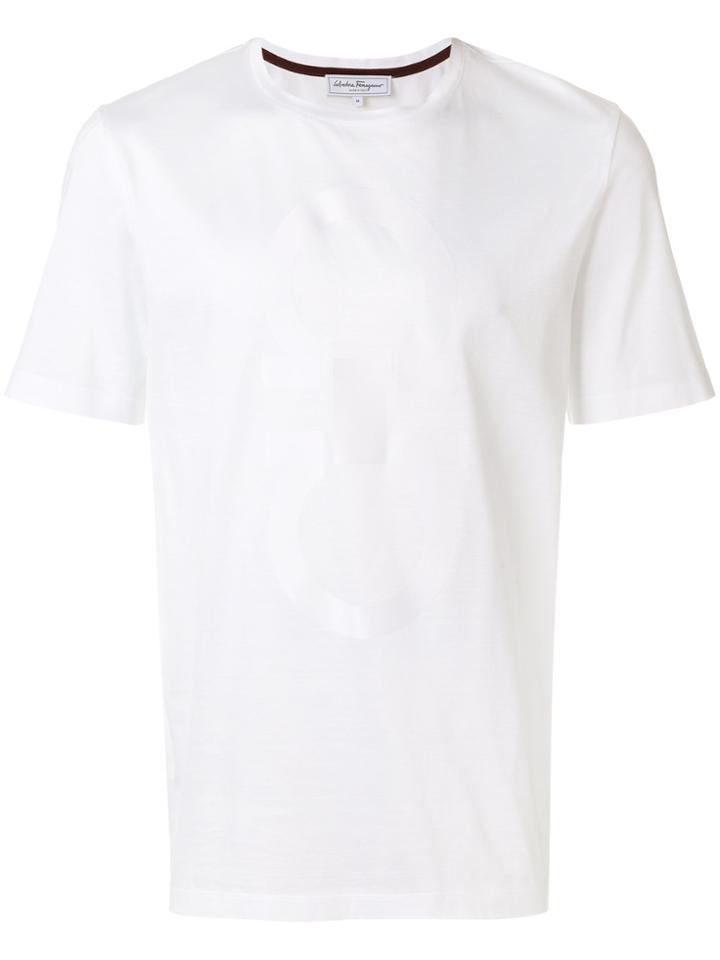 Salvatore Ferragamo Double Gancio Motif T-shirt - White