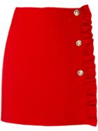 Msgm High Waisted Skirt - Red