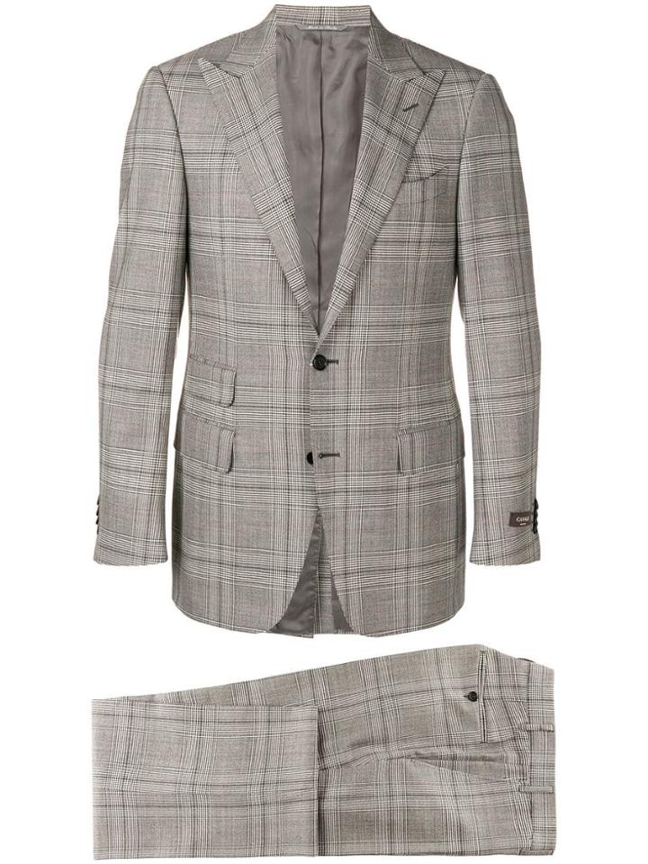 Canali Two-piece Checked Suit - Grey