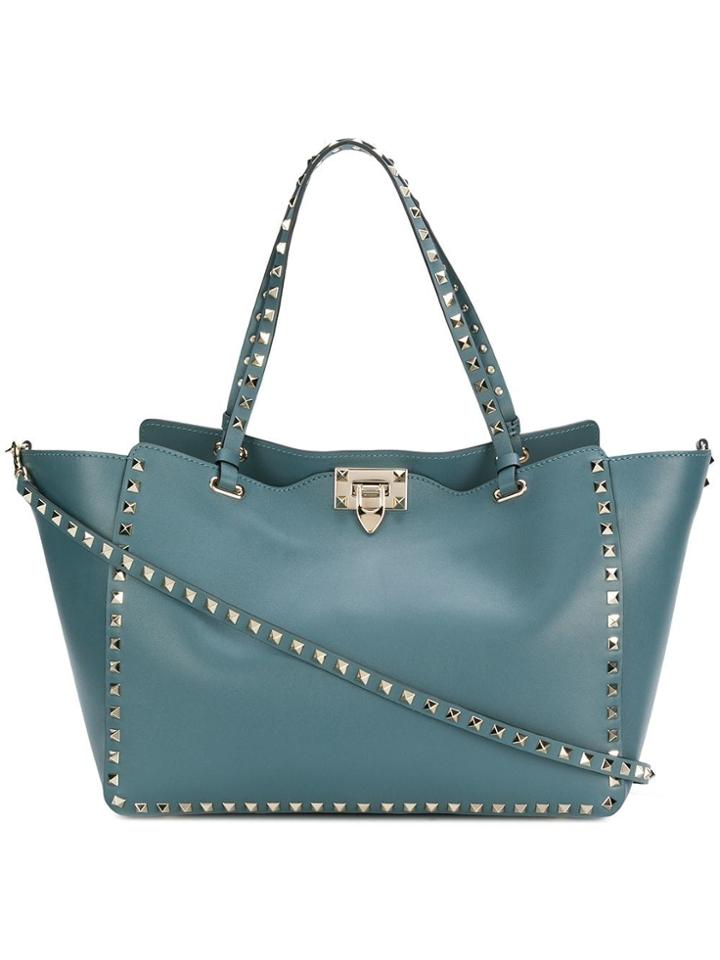 Valentino Valentino Garavani Studded Tote Bag - Blue