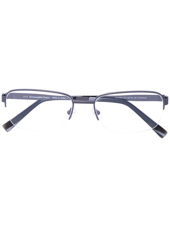 Ermenegildo Zegna Square Optical Glasses - Black