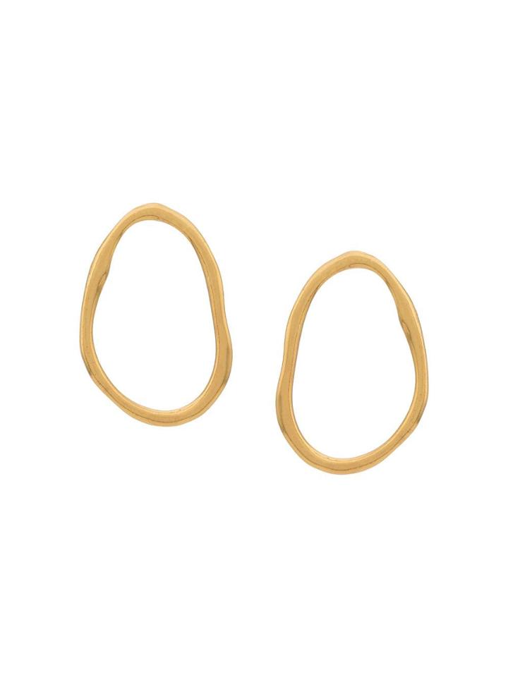 Maya Magal Simple Organic Link Earrings - Gold