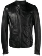 Dolce & Gabbana Leather Jacket, Men's, Size: 52, Black, Lamb Skin/silk