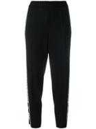 Dsquared2 Cropped Logo Stripe Track Pants - Black